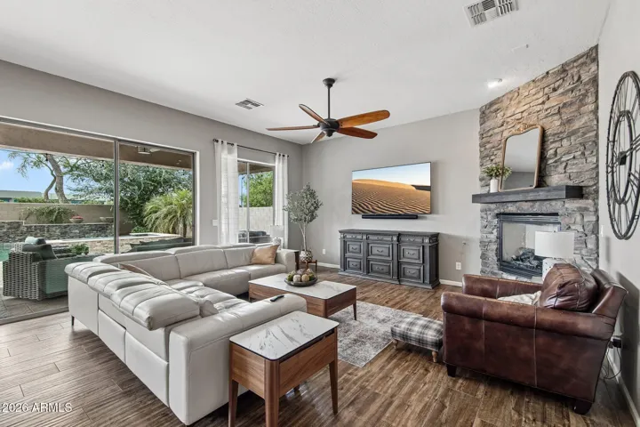 Family Room - Media Wall & Fireplace