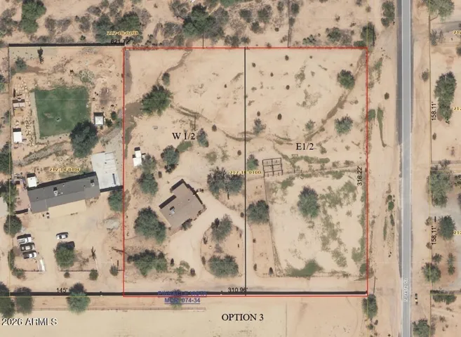 Lot Split!! Option 3 is an equal division of the existing parcel. Surveyor bid in hand for Boundary and Topo $1950