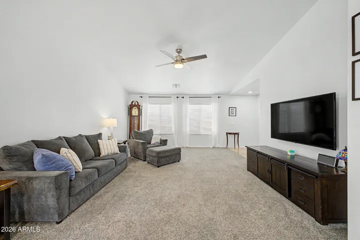 Great room w/ plush carpet