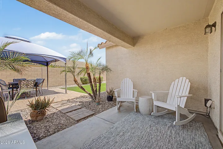 Relaxing covered patio