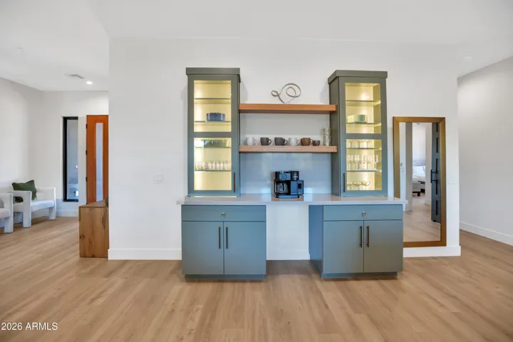 Coffee Bar area-built in hutch