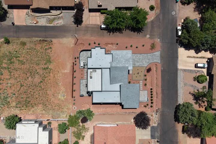 Aerial View showing rooftop deck ara
