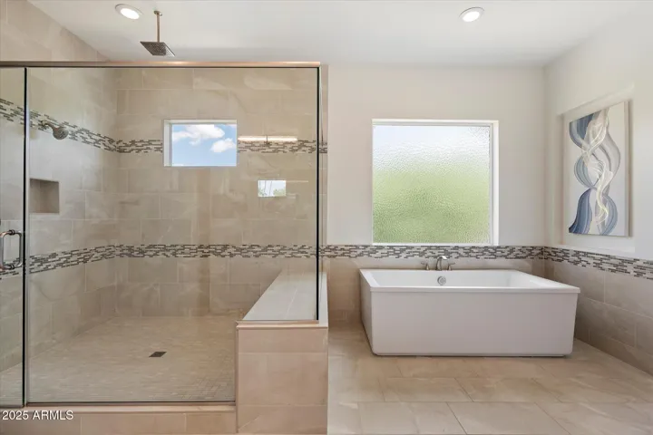 Separate Tub and Huge Shower