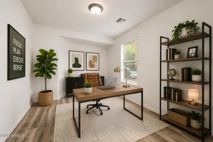 Working from home just got easier with your own Office/Den. Dark vibe.