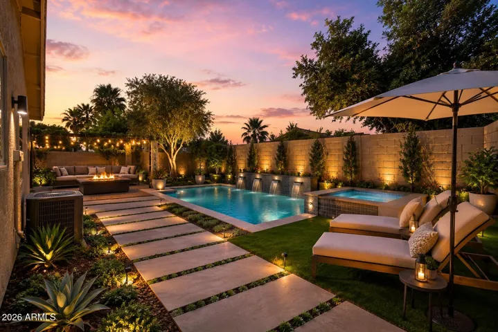 Ai staging. Come relax in your new backyard.