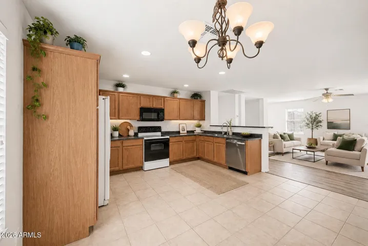 Beautiful open floor concept. Cook and be right there with your family.