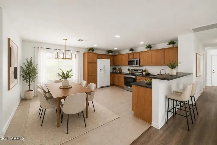 Ai staging. Roomy, open floor plan.
