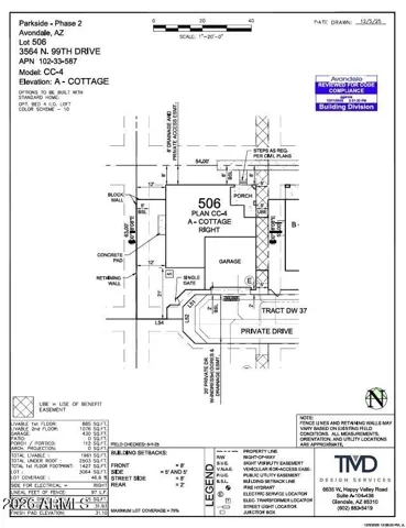 3564 N 99th Drive Preliminary Plot Plan