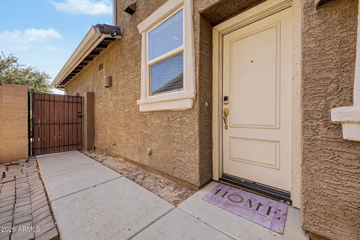 Separate casita entrance from side yard