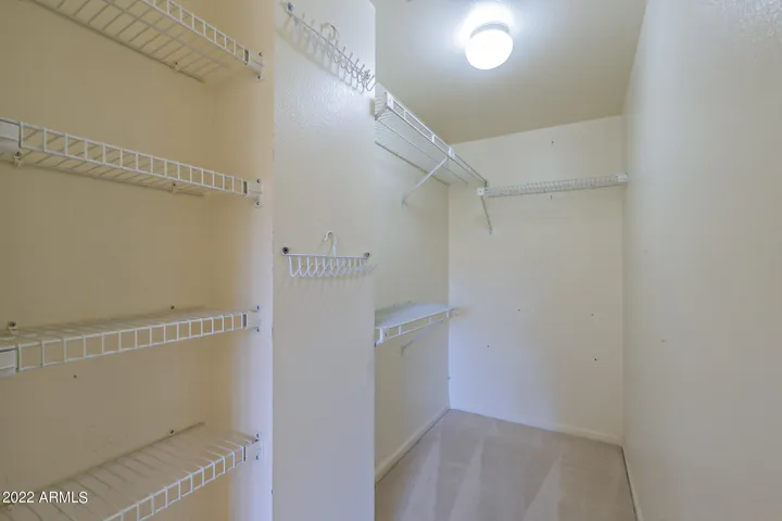 Extra large closet.