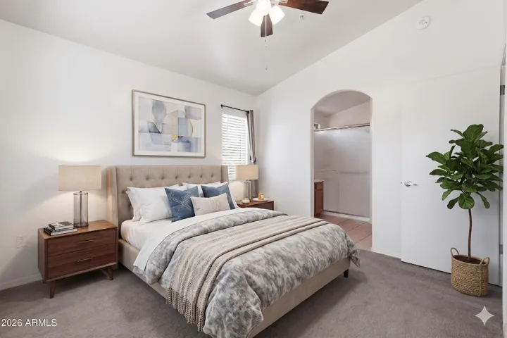 Virtually Staged Primary Bedroom