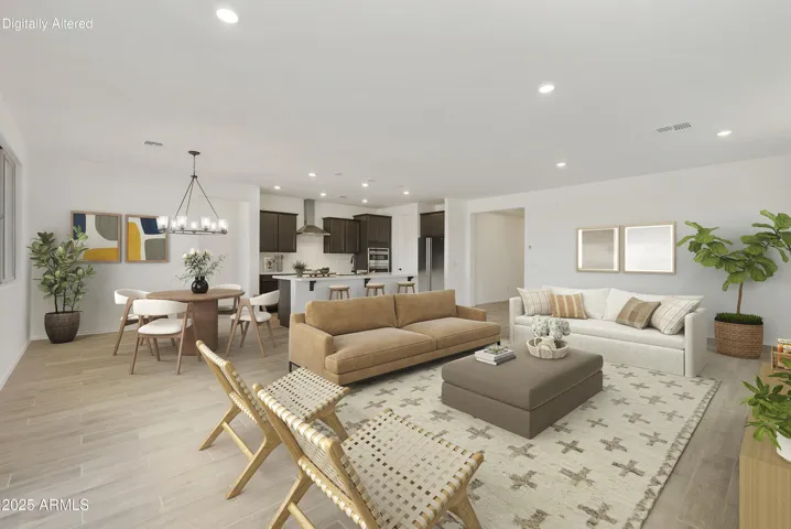 HOME COMES WITH GOURMET KITCHEN WITH BUILT-IN APPLIANCES, QUARTZ COUNTERS, DESIGNER BACKSPLASH AND HOOD.