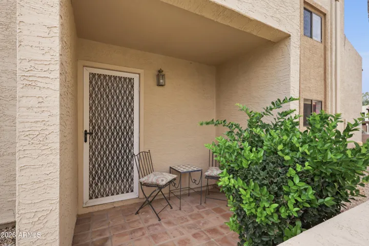 Private patio off the bedroom.