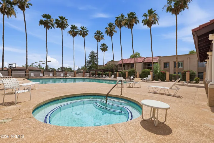 Sparkling pool and spa just steps away!