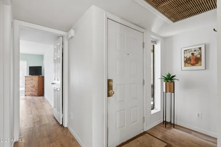 Entrance has full coat closet.
