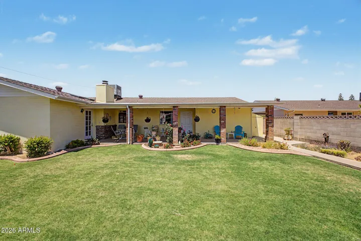 Back view of home