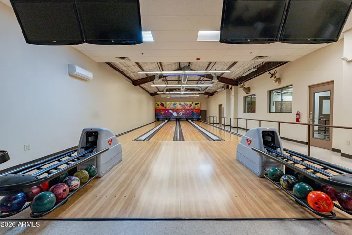 Four lanes of bowling
