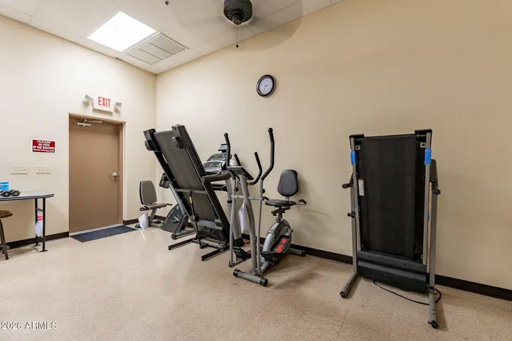 Exercise area is available to all residents