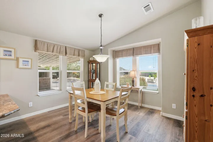 Lots of windows in the dining room, it's nice and bright!