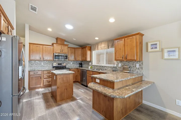 Lots of cabinets and countertop area
