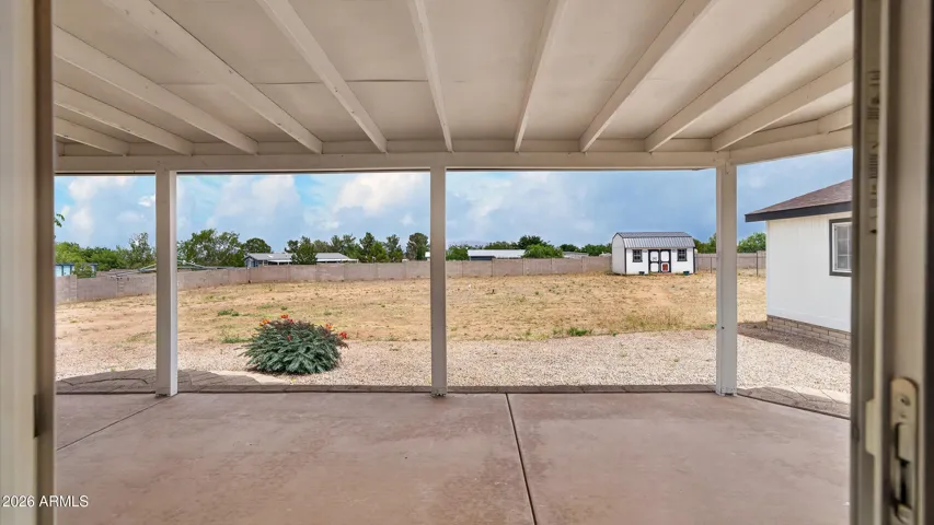Sliding door from living room