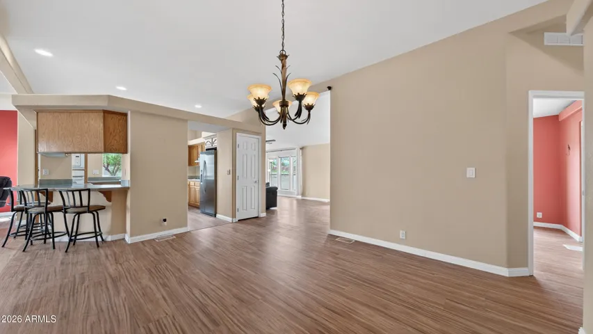 Dining room facing kitchen