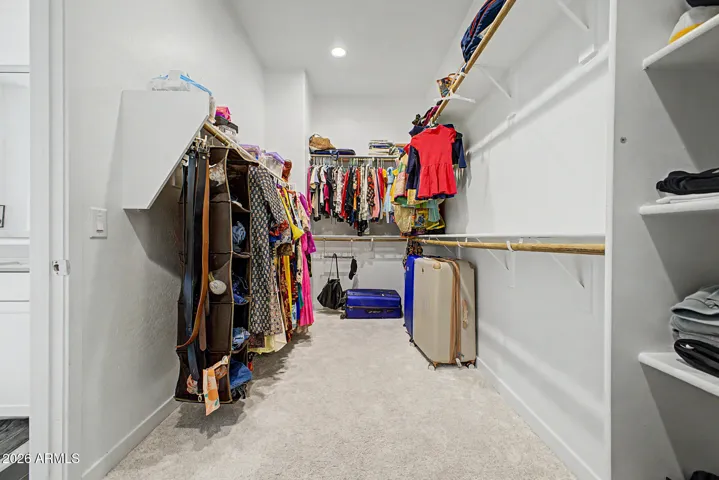 Spacious walk in closet