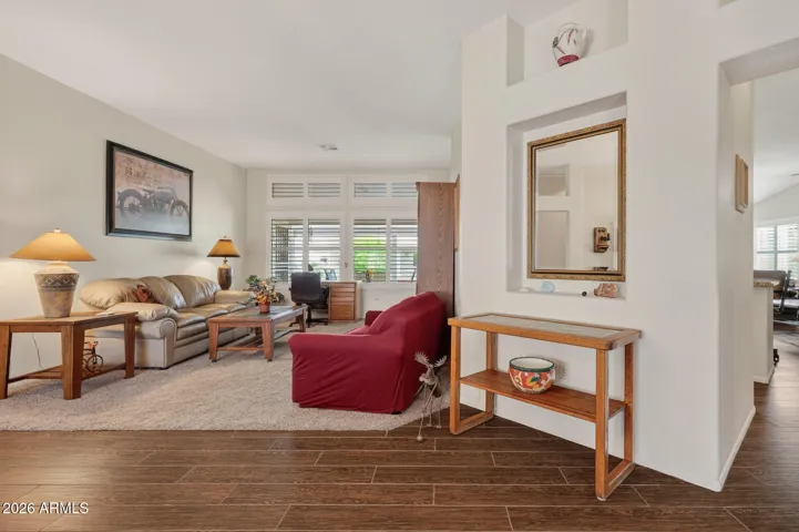 As you enter, the home opens up into a large living room/dining area that can also be a 2nd TV or rec room.