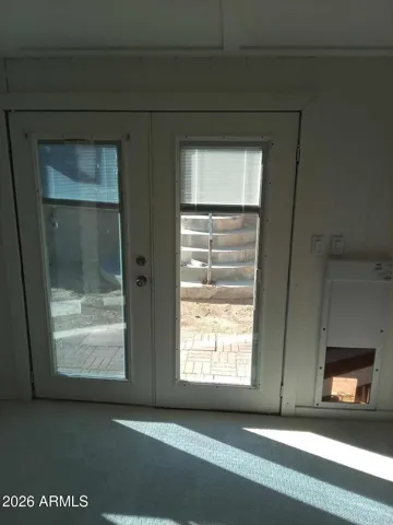 French doors entry to Arizona room