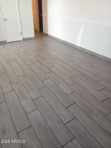 Plank wood like tile floors in LR, Hallway and Kitchen