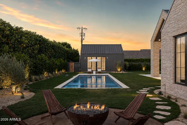 Twilight Exterior + Firepit
