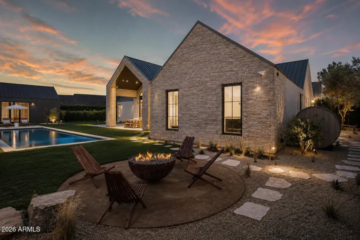 Twilight Exterior + Firepit