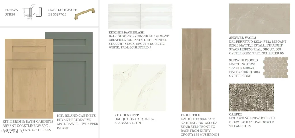 Designer selected interior finishes