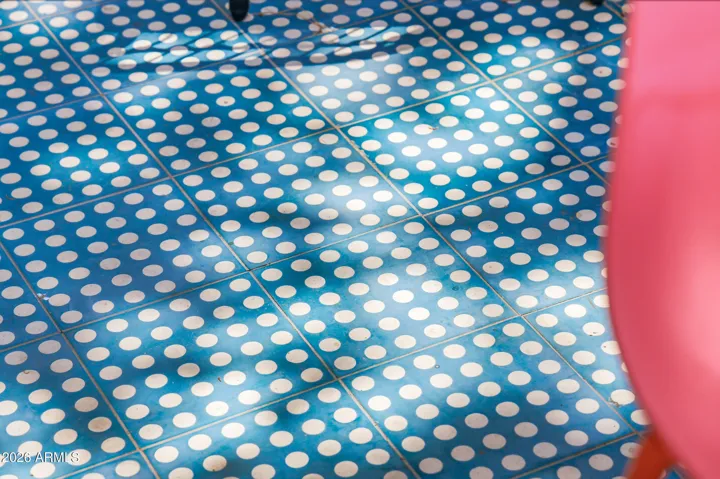 Moroccan tile on the patio