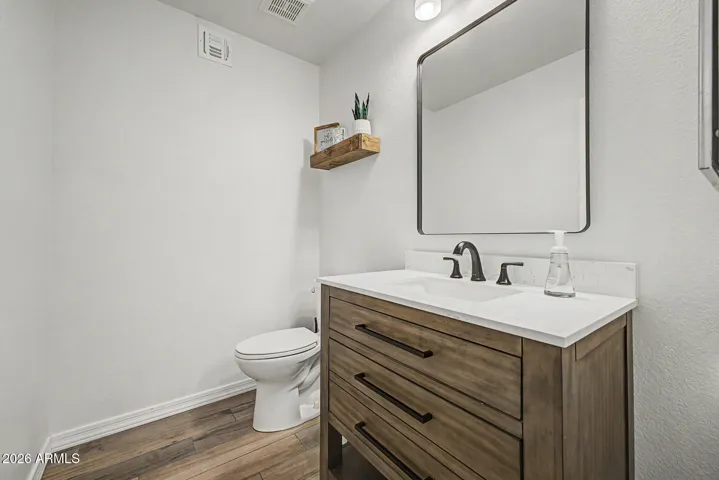 Half bath on the first floor