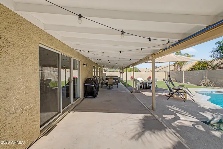 Large covered patio