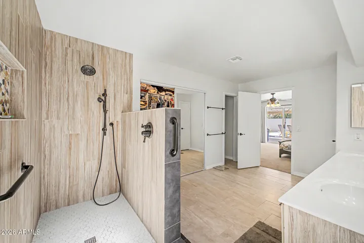 Beautiful oversized walk-in shower!