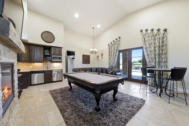Detached casita with direct access to the backyard and pool area.