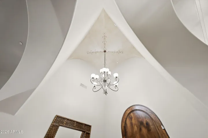 Grand foyer with soaring ceilings.
