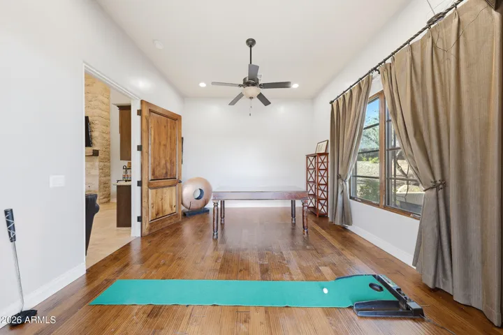 Casita bonus room currently used as a study with flexible space for a variety of needs.