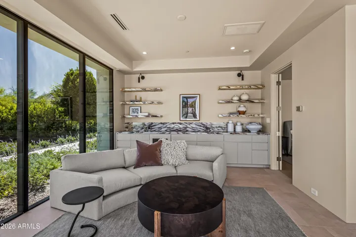 Separate Guest House Living and Kitchenette