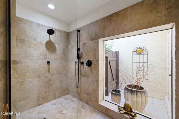 Oversized shower area