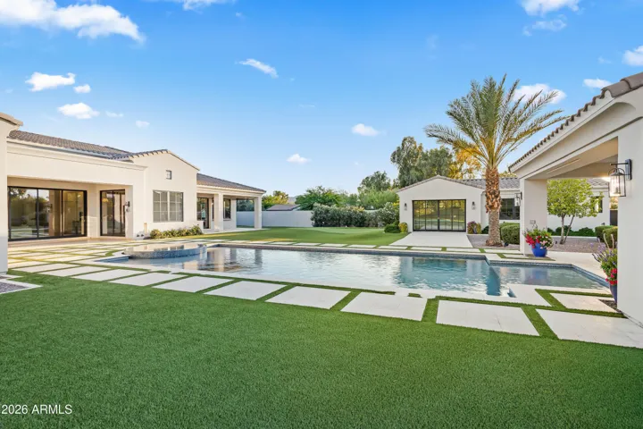 Custom heated pool and spa