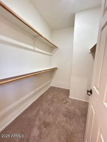 Walk-in closet from bath