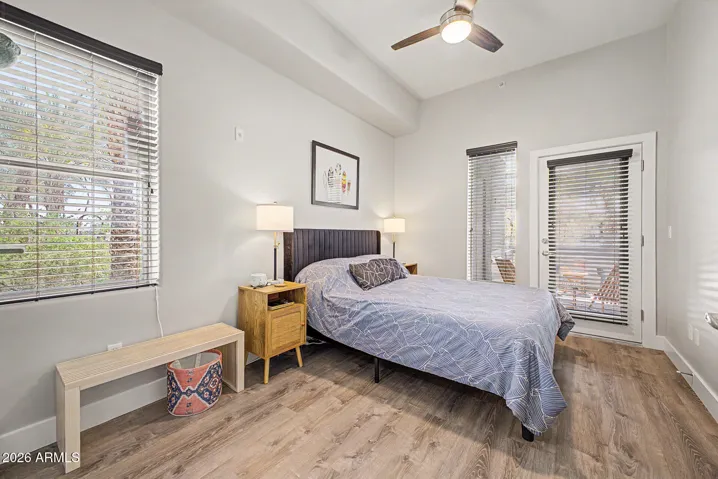 Guest bedroom with door to balcony