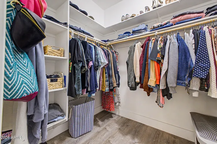 Large walk in closet in primary