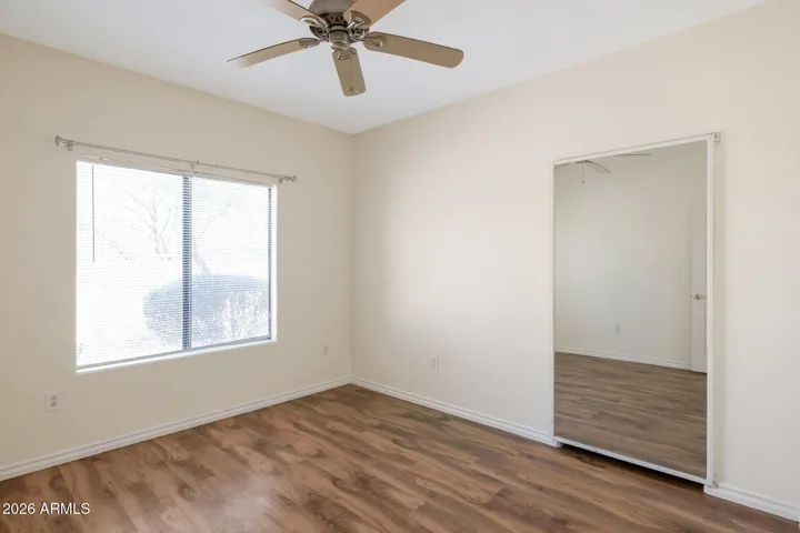 Bedroom 2 - mirrored door into walk-in closet