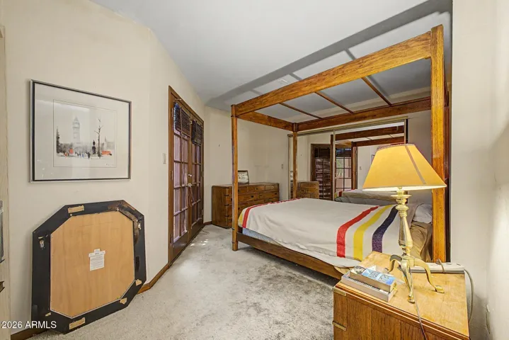 Bedroom #2 with French Doors to private Patio