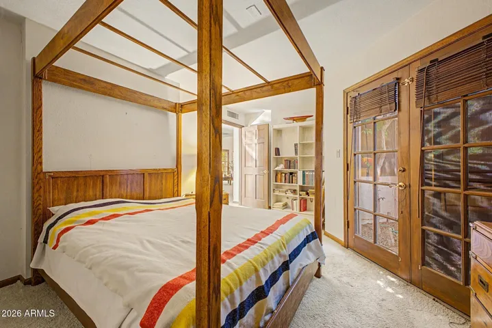 Bedroom #2 with French Doors to private Patio