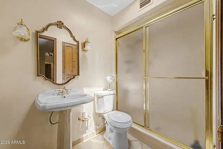 Pedestal Sink and Skylight